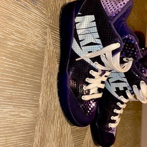 Purple high top Nikes super fun